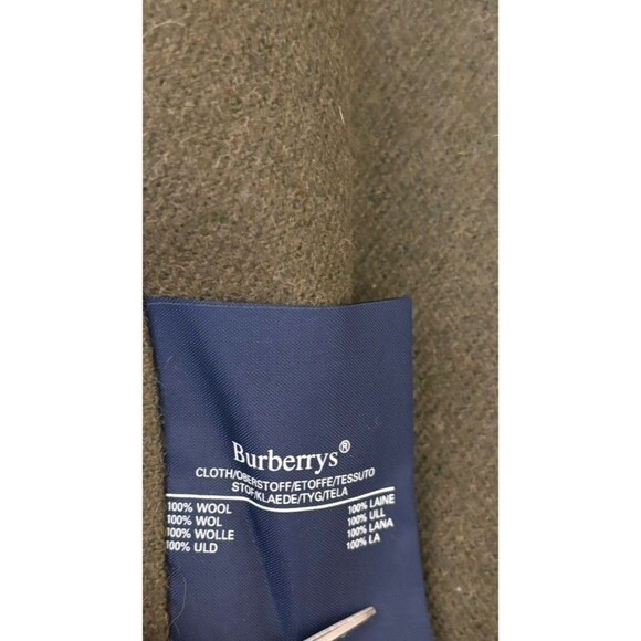 VTG Burberrys Beige Trench Coat 100% Wool Liner Removable Nova Check Mens 42Long - Picture 11 of 16